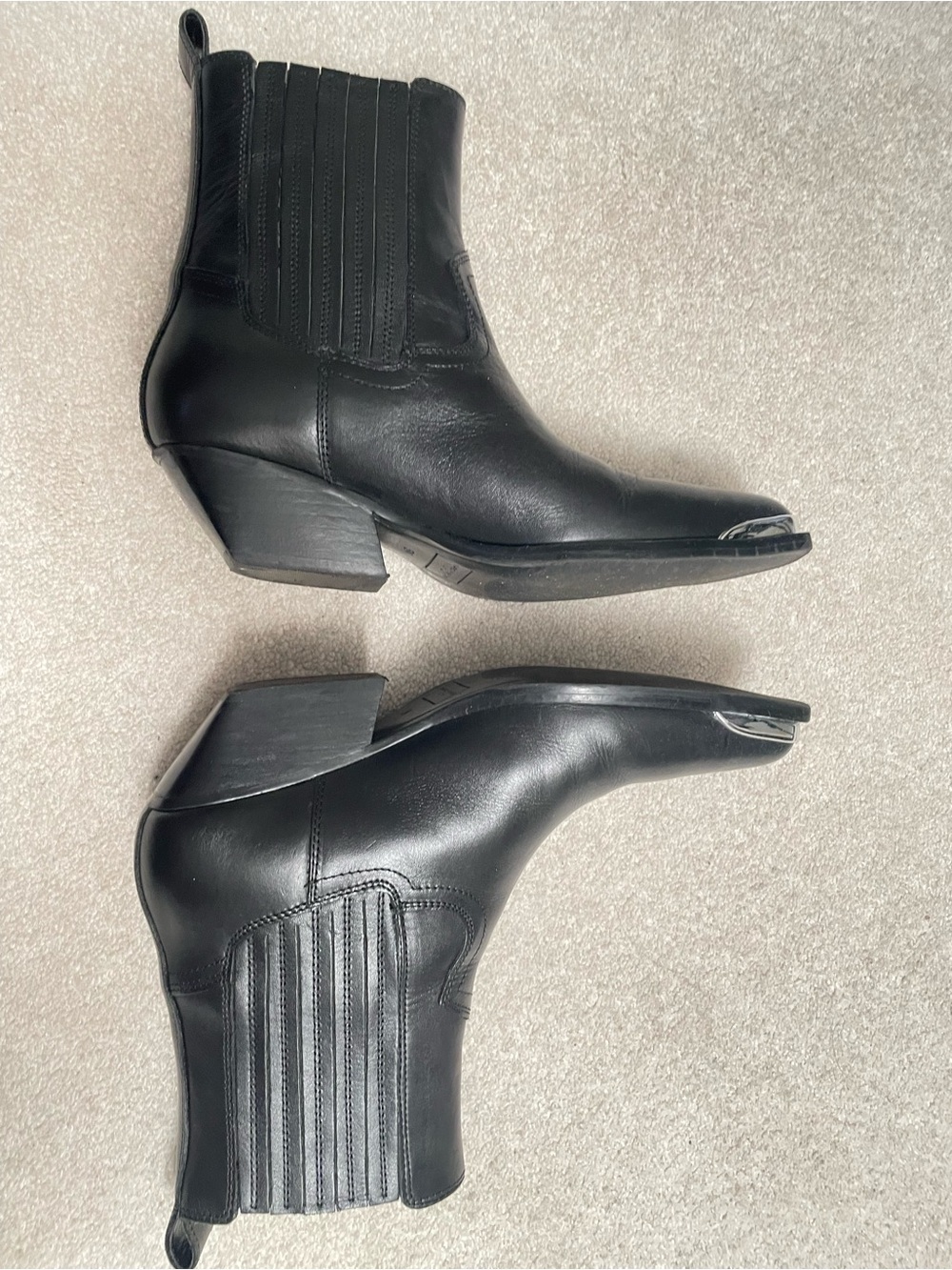 Marc Fisher Black Pryce Ankle Boots - Picture 7 of 8